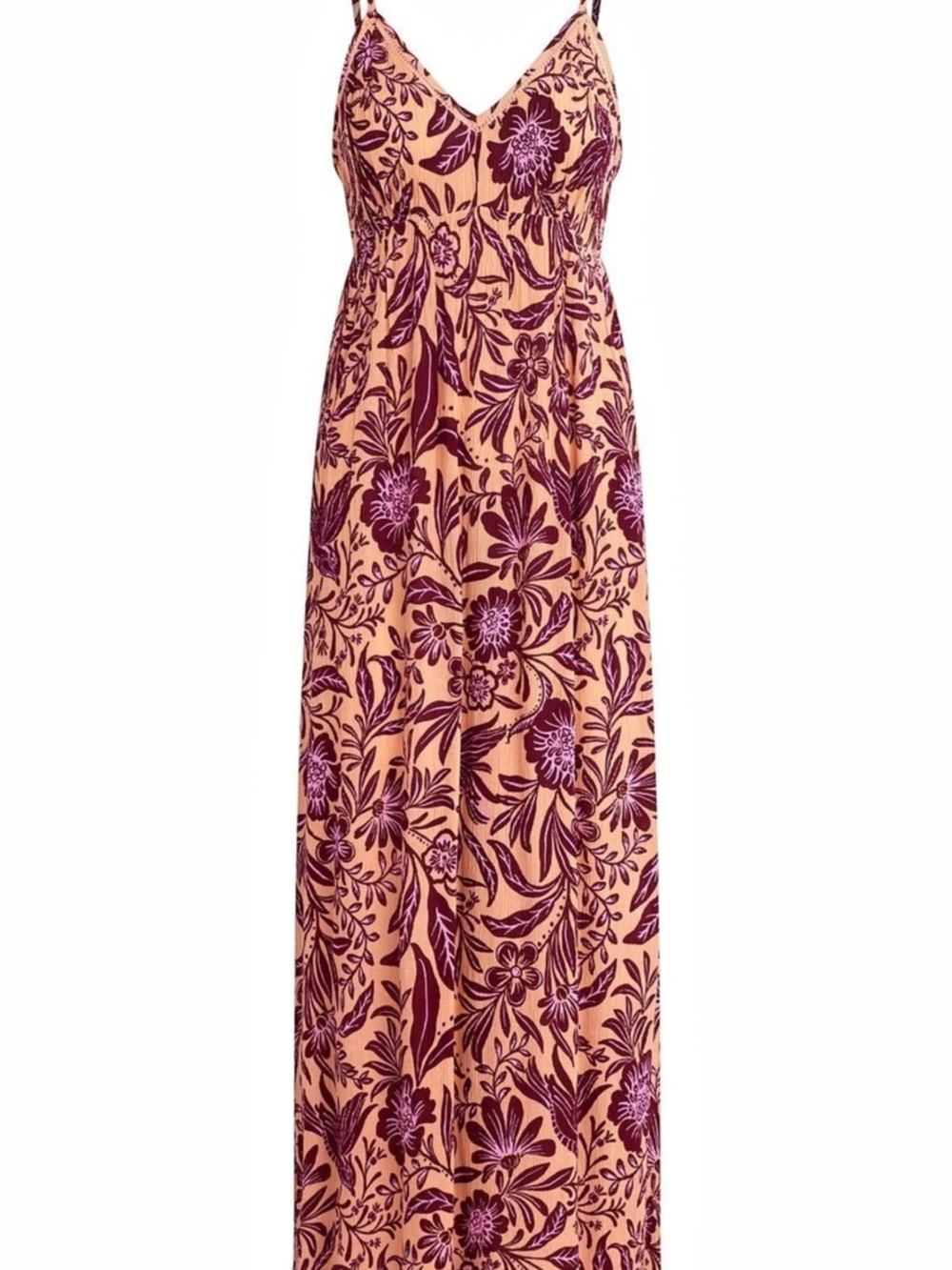 Patrons of Peace Floral Maxi Dress in Pink & Purple Size Medium Like New